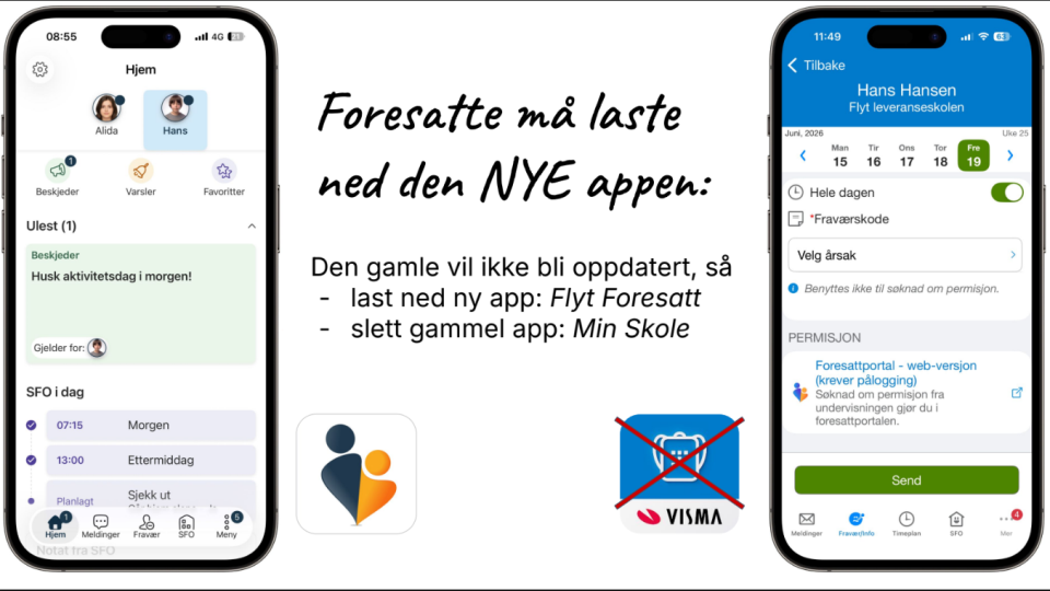 Lenke til artikkel: Visma har fått ny foresatt app -Flyt foresatt