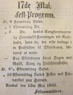 Annonse i Den vestlandske Tidende 15.05.1860. - Klikk for stort bilde