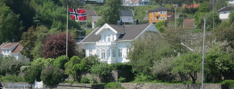 Alexander C. Møllers landsted på Havstad i 2014. Her fant den første 17.mai-feiringen i Arendal sted i 1825. - Klikk for stort bilde