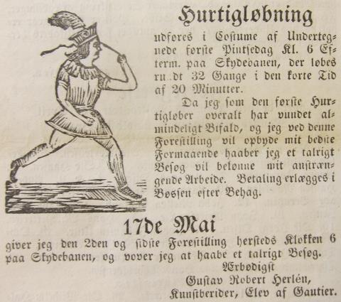 Annonse i Den vestlandske Tidende 14.05.1853. - Klikk for stort bilde